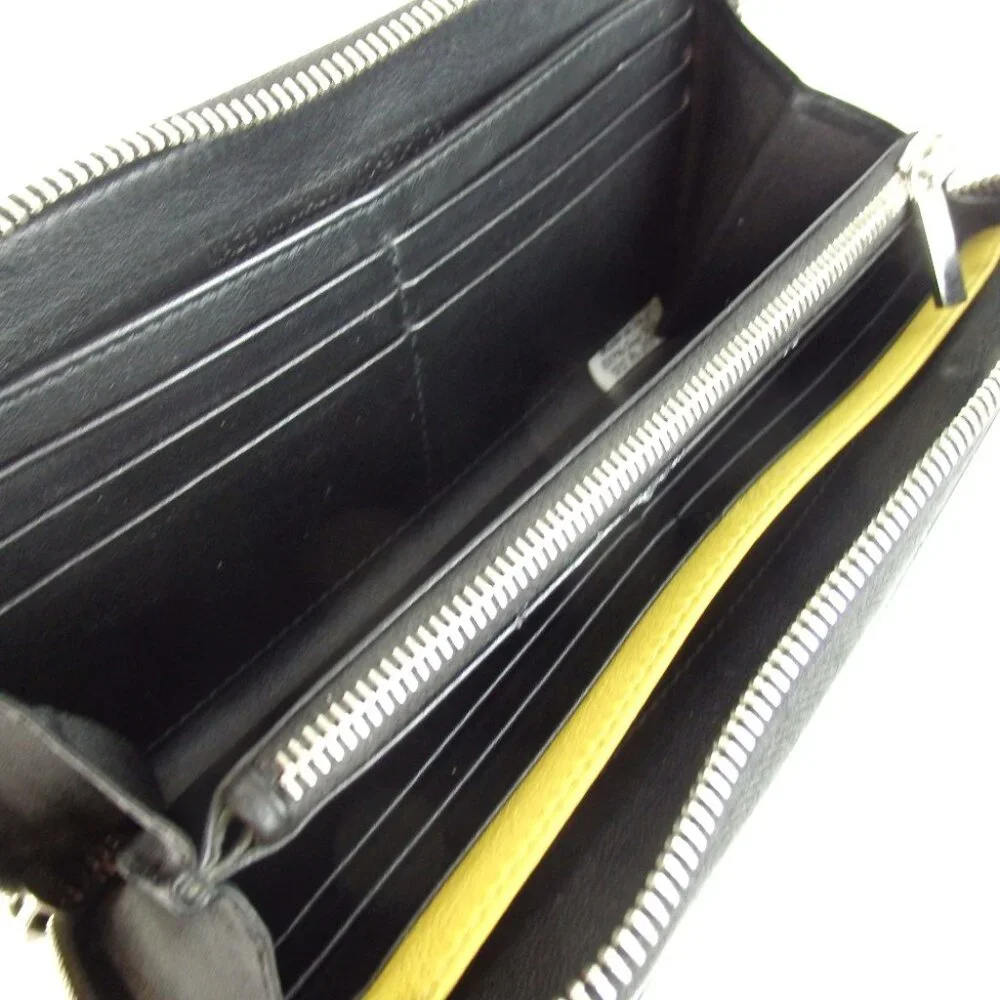 Authentic Dior Kaws Bee Zip Around Wallet purse leather [Used]